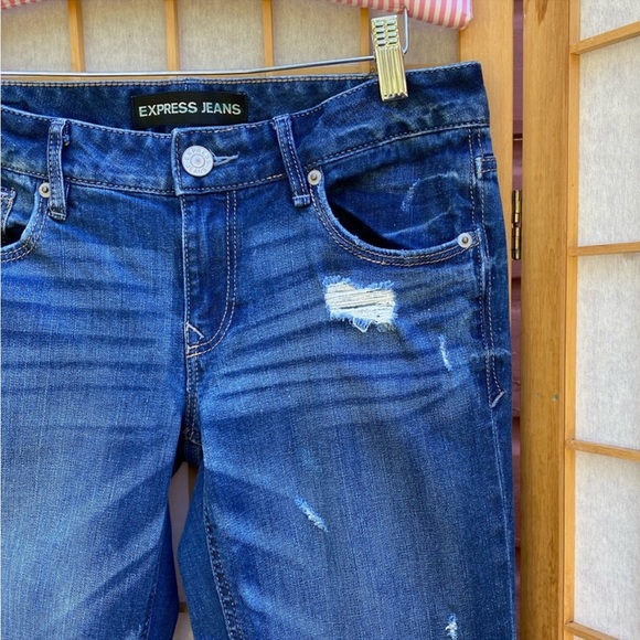 Express Distressed Stella Skinny Low Rise Jean SZ 6S - Picture 3 of 16